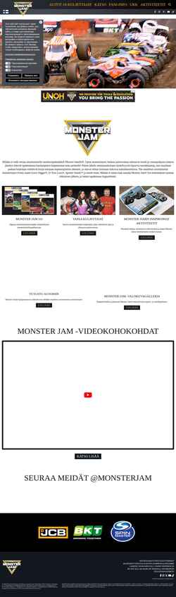 Снимак екрана www.monsterjam.com