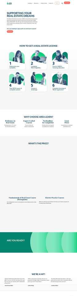 Screenshot arealearn.ca