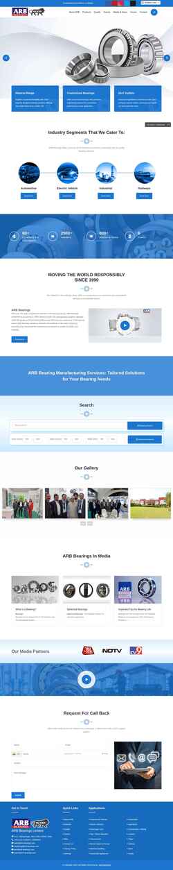 Screenshot www.arb-bearings.com