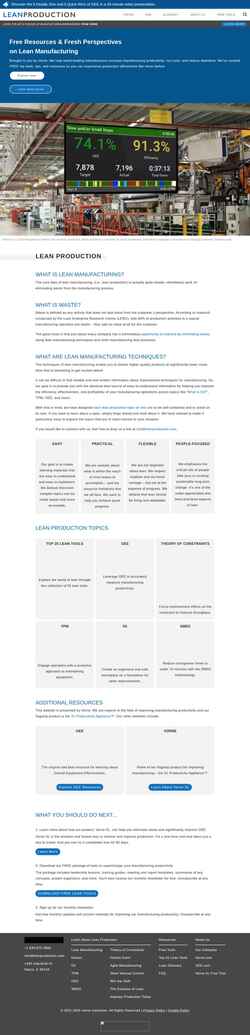 Екранна снимка www.leanproduction.com