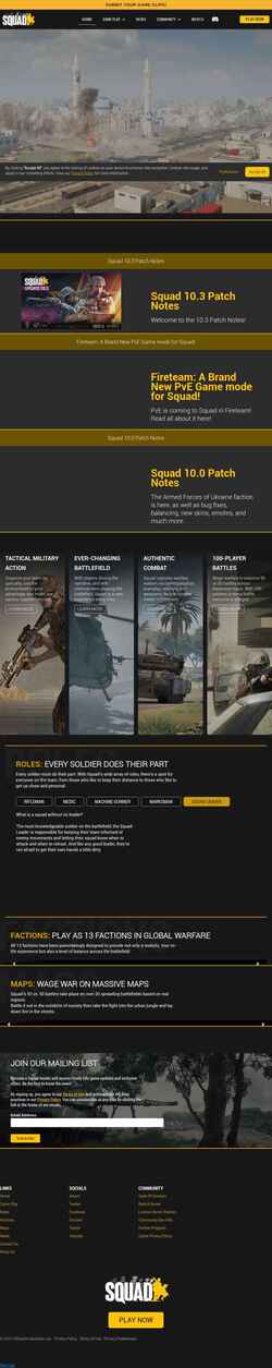 Skärmdump www.joinsquad.com