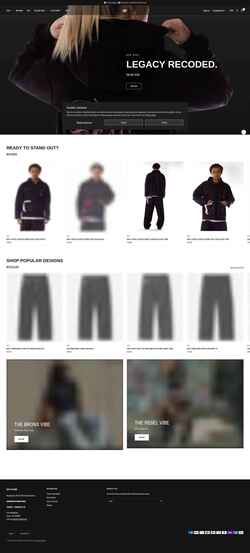 Screenshot bsat-clothing.com