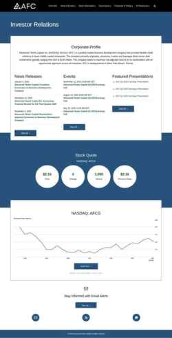 Screenshot investors.afcgamma.com