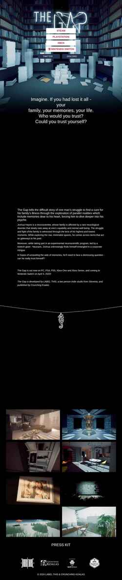 Zrzut ekranu www.thegapgame.com