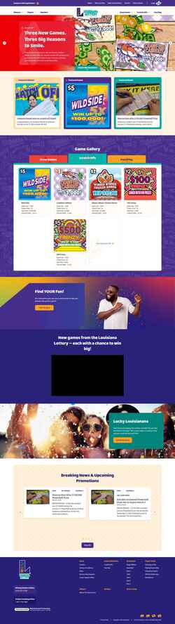 Screenshot louisianalottery.com