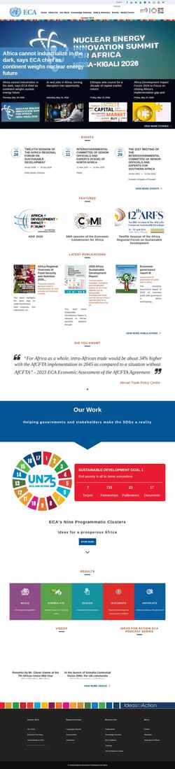 Screenshot uneca.org