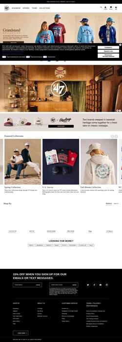Schermafbeelding www.47brand.com