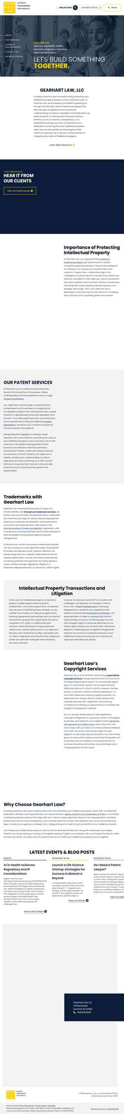 Captură de ecran gearhartlaw.com