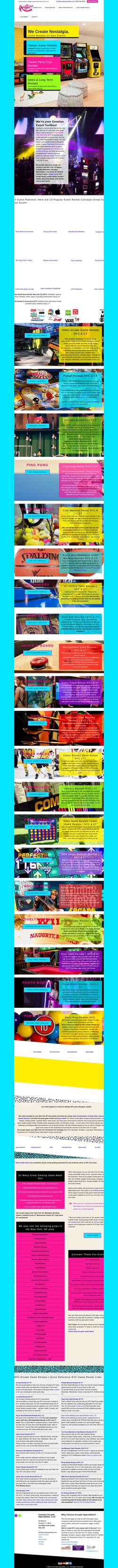 Screenshot arcadespecialties.com