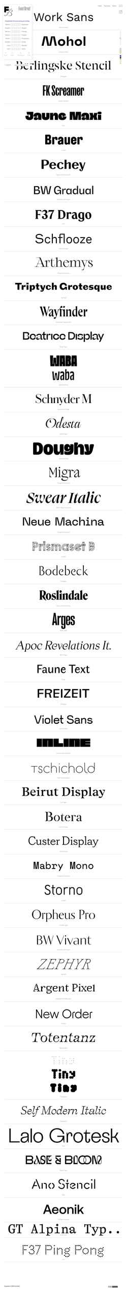 Captura de pantalla www.fontbrief.com
