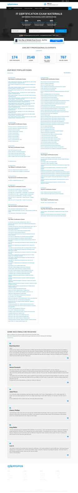 Captura de pantalla www.examtopics.com