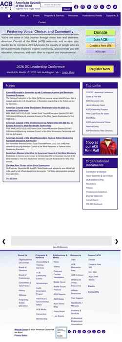 Screenshot www.acb.org
