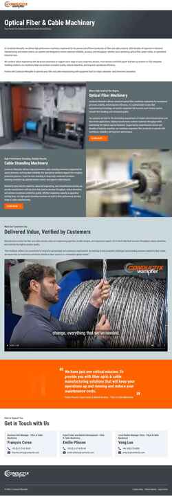 Screenshot www.fiber-cable-machinery.com