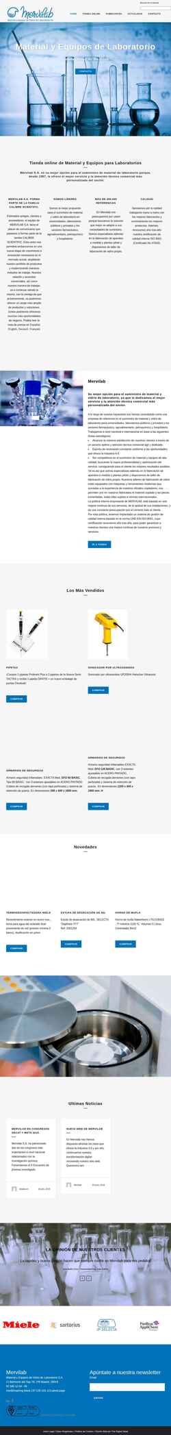 Screenshot www.mervilab.com