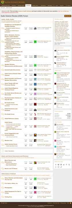 Екранна снимка www.audiosciencereview.com