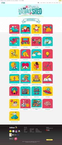 Captura de pantalla www.literacyshed.com