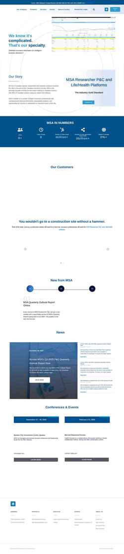 Screenshot www.msaresearch.com