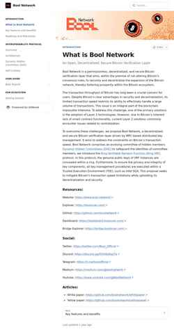 Screenshot docs.bool.network