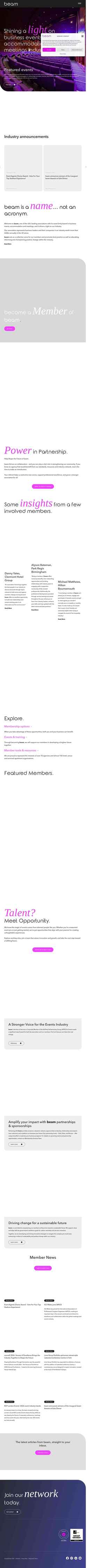 Screenshot beam-org.uk