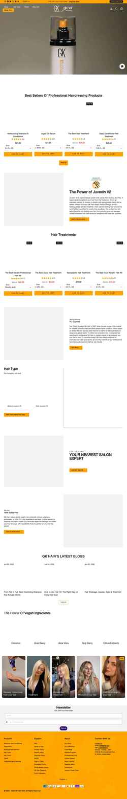 Schermata www.gkhair.com
