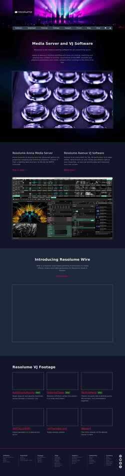 Ekran görüntüsü www.resolume.com