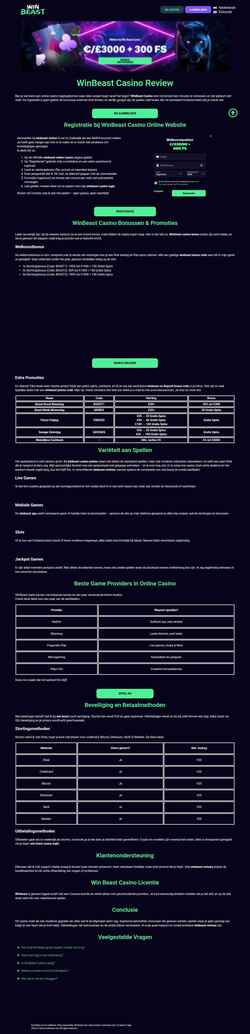 Screenshot casino-winbeast.com