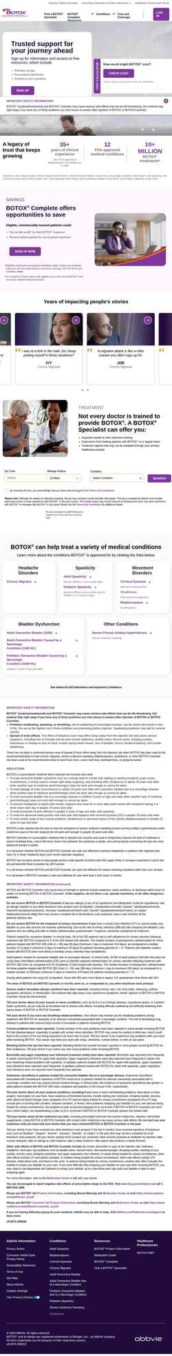 Στιγμιότυπο οθόνης www.botox.com