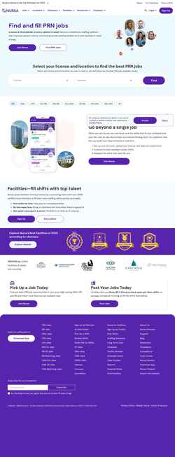 Posnetek zaslona nursa.com