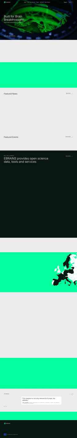 Captura de pantalla ebrains.eu