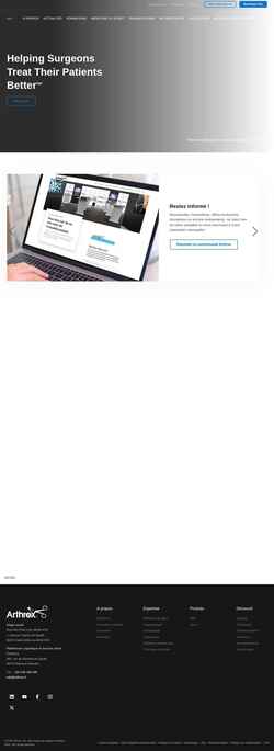 Screenshot arthrex.fr