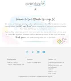 Captura de pantalla carteblanchegreetings.com