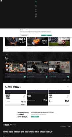Captura de pantalla www.ospreysrugby.com