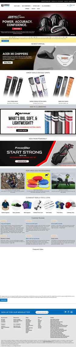Skærmbillede www.hirekogolf.com