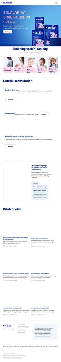 Screenshot uz.nutrilak.com