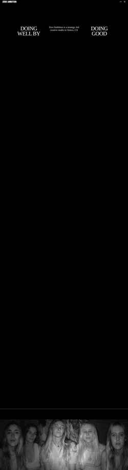 Screenshot www.zeroambition.com