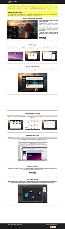Screenshot refreshos.org