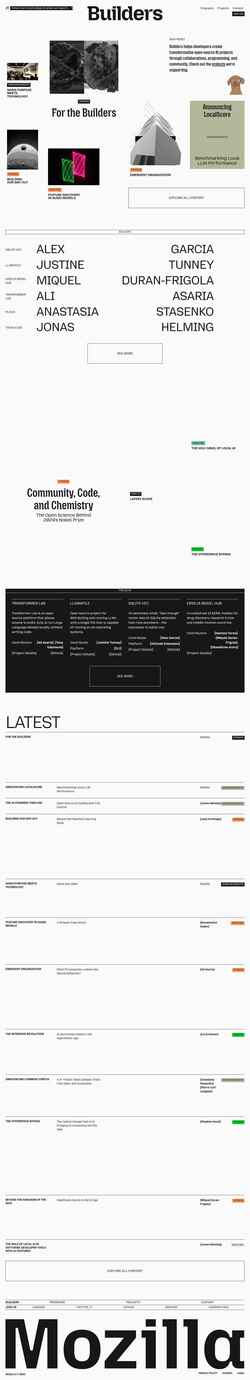 Screenshot builders.mozilla.org