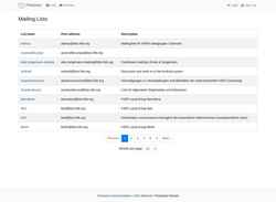Screenshot lists.fsfe.org