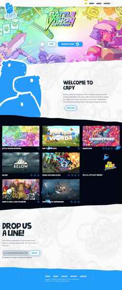 Ekrānuzņēmums www.capybaragames.com