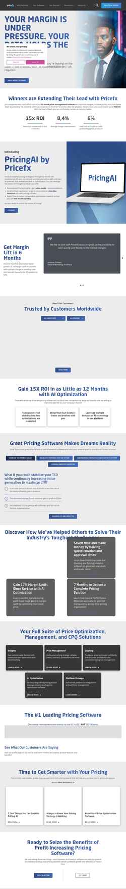 Screenshot www.pricefx.com