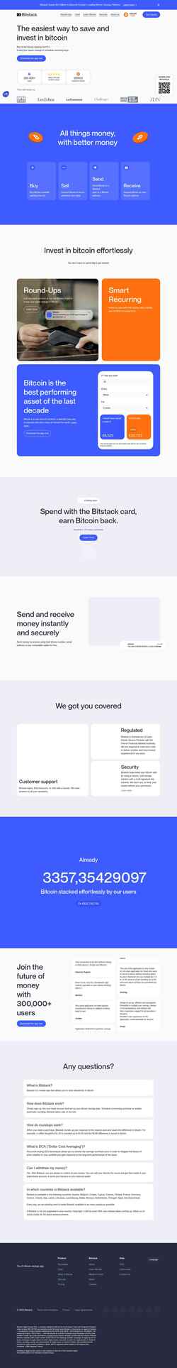 Snímek obrazovky www.bitstack-app.com