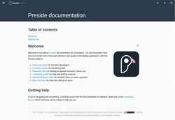 Screenshot docs.preside.org