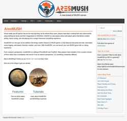 Captura de pantalla www.aresmush.com