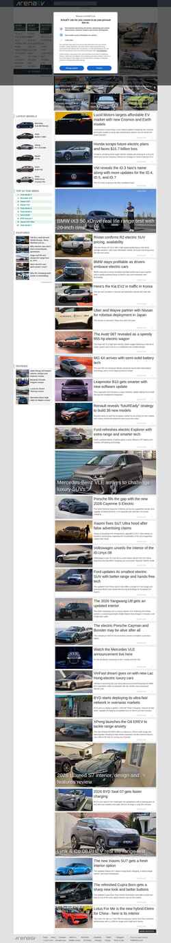 Screenshot www.arenaev.com