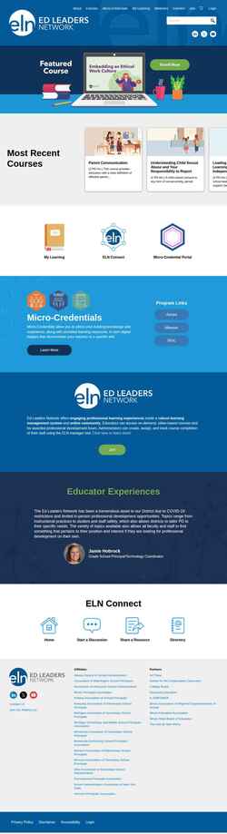 Screenshot edleadersnetwork.org
