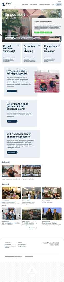 Skærmbillede www.dmmh.no
