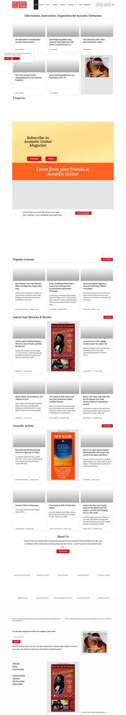 Screenshot acousticguitar.com