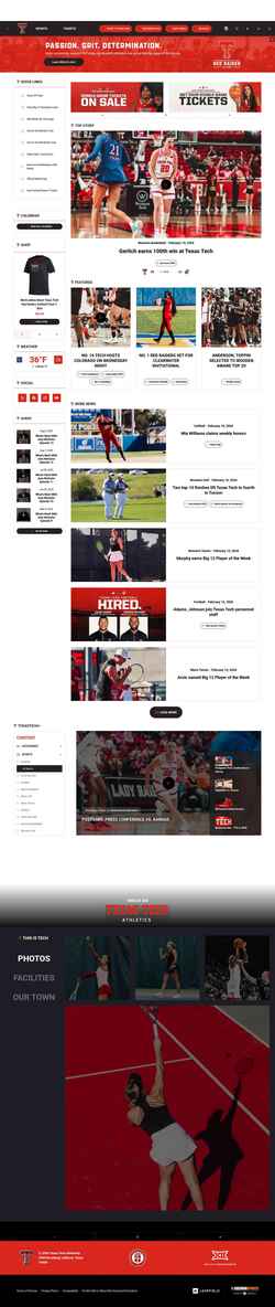 スクリーンショット texastech.com