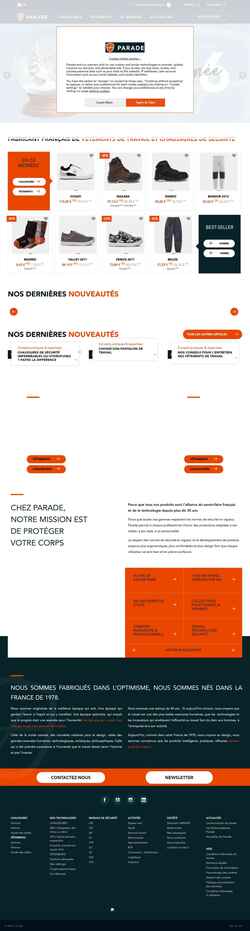 Στιγμιότυπο οθόνης www.parade-protection.com