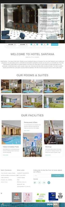 Captura de pantalla hotelsantana.com